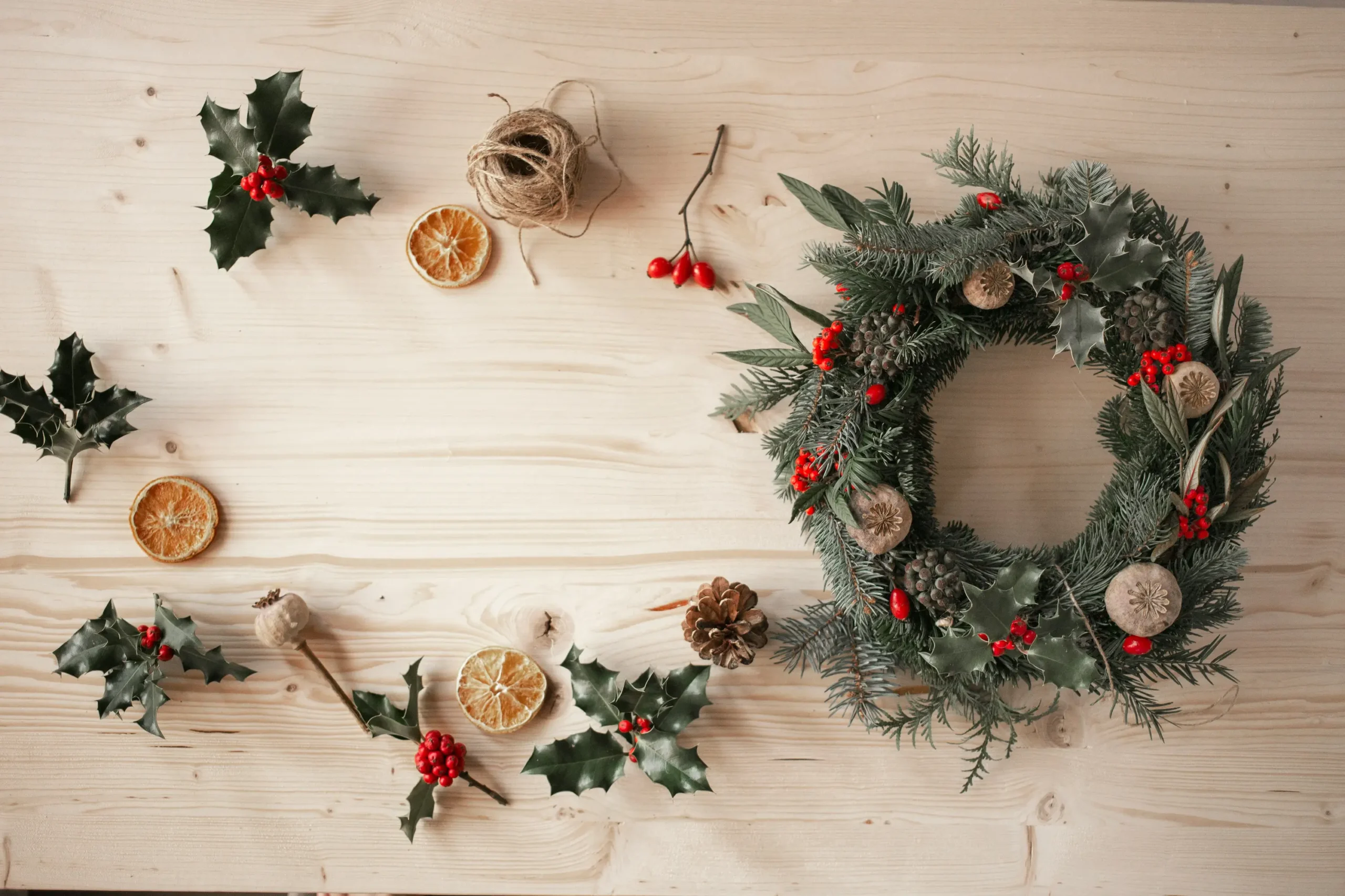 Couronne de l'Avent originale pour Noël