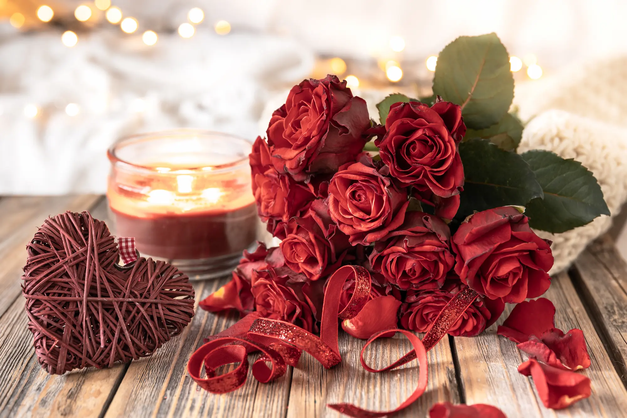 Roses rouges : fleurs pour la Saint Valentin